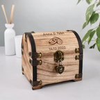 Personalized Wooden Treasure Chest – Wedding & Engagement Gift