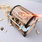 Personalized Wooden Treasure Chest – Wedding & Engagement Gift