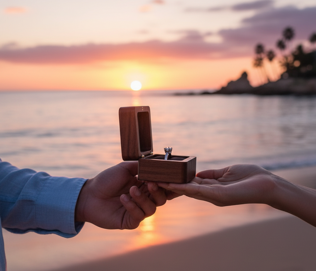 Personalized Wooden Ring Box – Free Email Design Proof Before Shipping